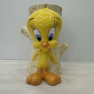 Warner Bros. Studio Store 1996 Ceramic Tweety Bird Vase Planter Nostalgia Gift